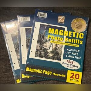 Thompson Magnetic Photo Refills 3 sets 60 pages